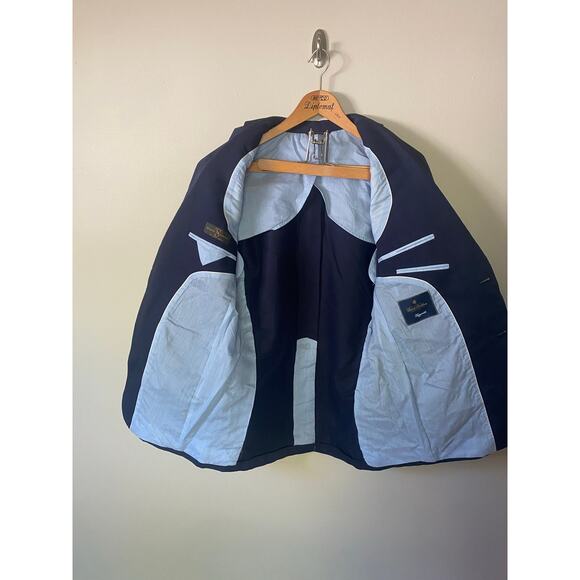 Mens Brooks Brothers Cotton / Linen Blazer 40 R Navy - Picture 8 of 8